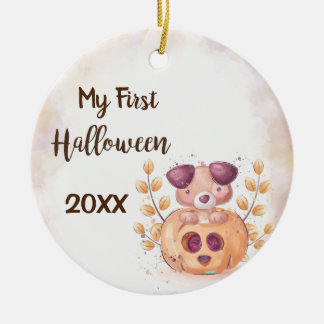 Meu Primeiro Ornamento Cerâmico Feliz Halloween