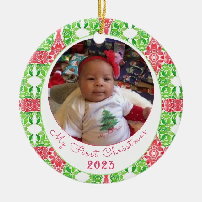 Meu Primeiro Ornamento de Árvore de Natal (Frente)