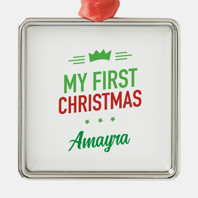 Meu Primeiro Ornamento de Natal (Frente)