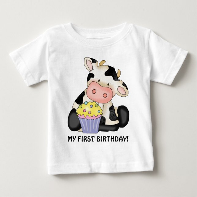 Meu primeiro t-shirt da vaca do aniversário (Frente)