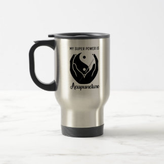 Meu Super Poder é Caneca de viagem de Acupuntura