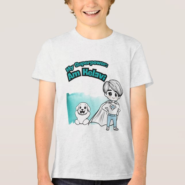 Meu Superpoder: Am Kelavi! Camiseta Infantil (Frente)