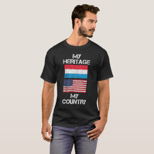 Meu t-shirt do americano de Luxemburguês do país