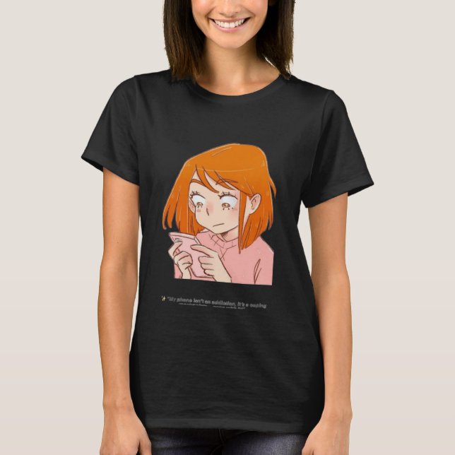 ✨ “Meu telefone não é um vício, Camiseta (Frente)