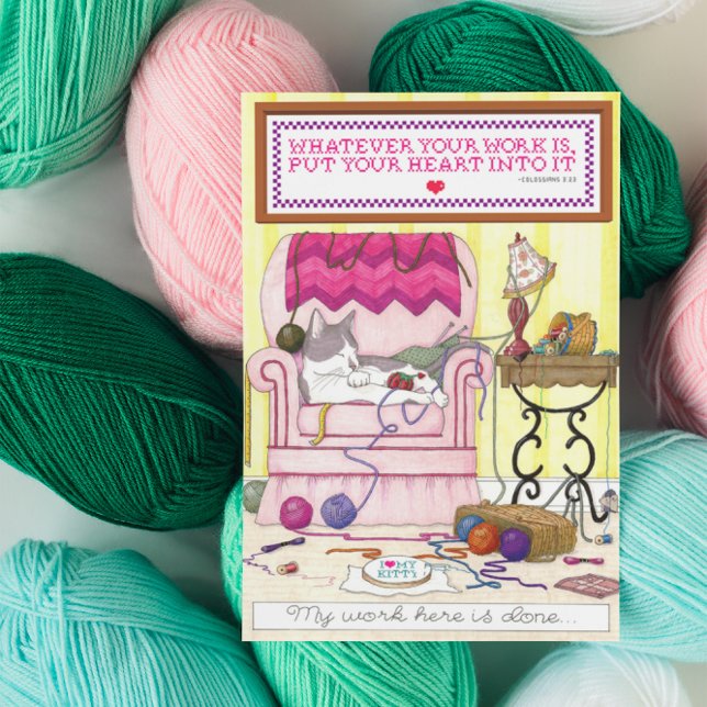 Meu trabalho aqui é cartões de agradecimentos (Criador carregado)