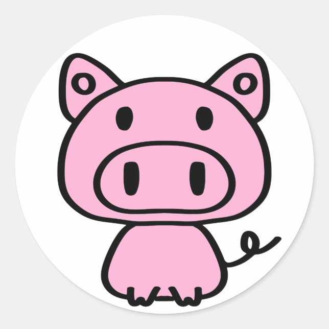 Meus Adesivos de Porquinho Rosa (Frente)