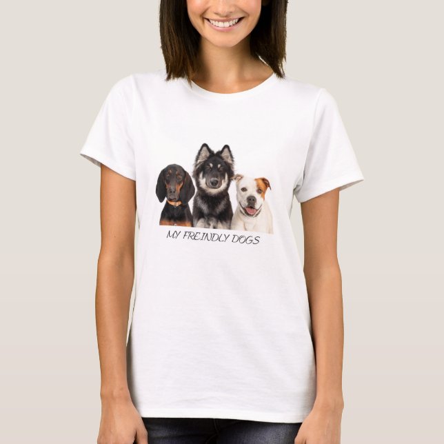Meus cachorros camiseta (Frente)