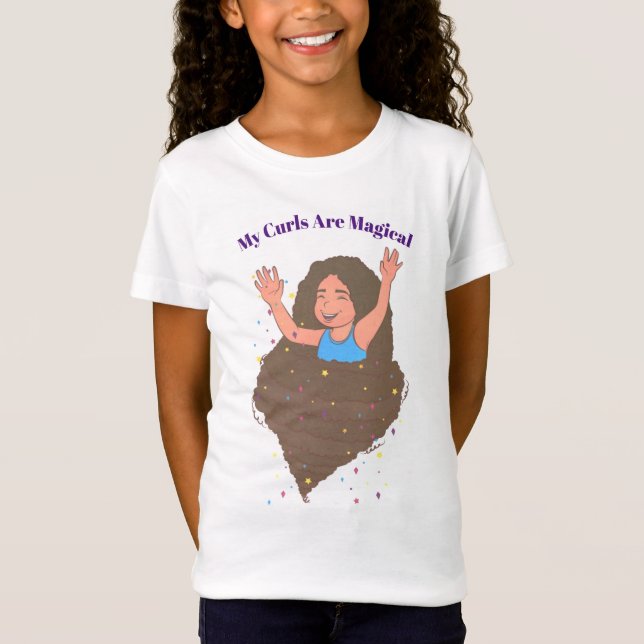 Meus Curls São Camiseiros De T-Shirt Para Crianças (Frente)