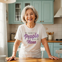 "Meus Pessoas Favoritas Me Chamam" Camiseta Femini