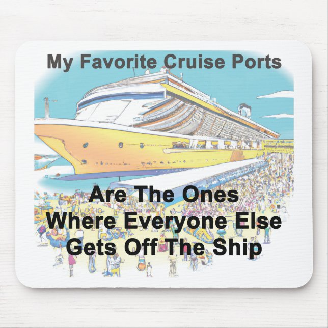 Meus Portos de Cruzeiro Favoritos - MOUSE PAD (Frente)