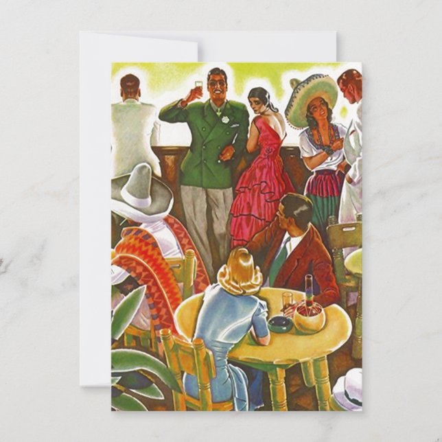 México a sul dos Convites de festas de Vazio da fr (Frente)