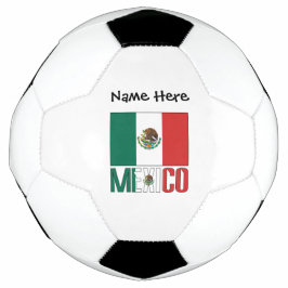 México e bandeira mexicana com seu nome: Bola de F