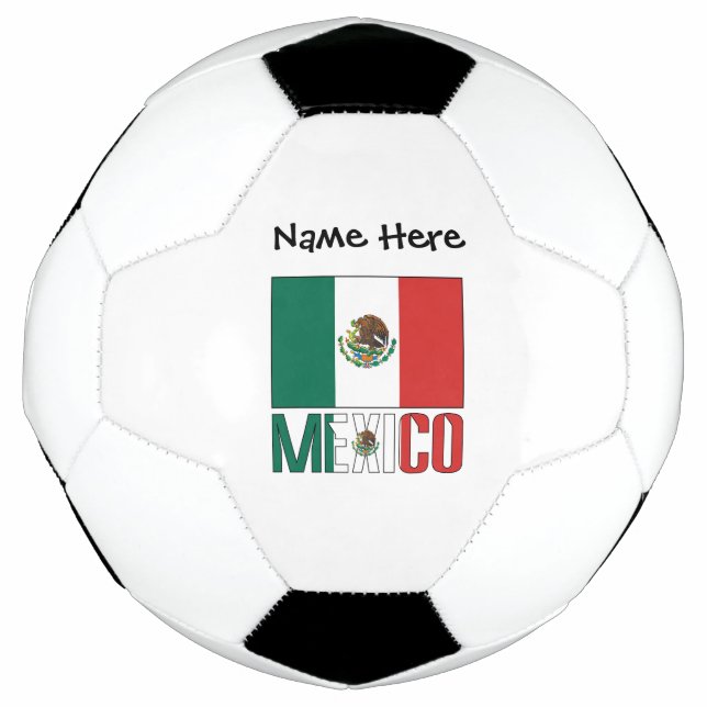México e bandeira mexicana com seu nome: Bola de F (Frente)