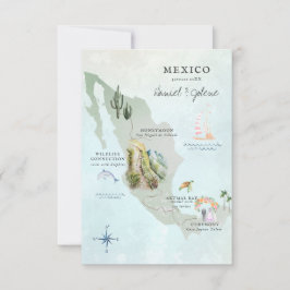 México | Mapa de Itinerário de Casamento de Destin