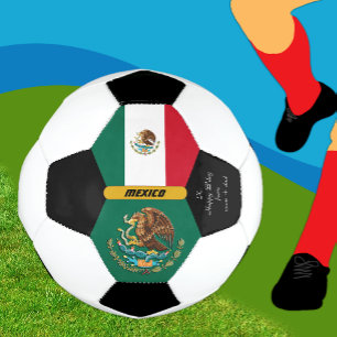 México personalizado, bandeira, bola de futebol fo