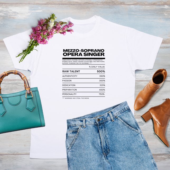 Mezzo Soprano Ingredientes Informações T-Shirt (Criador carregado)