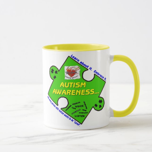 MFH2 CANECA - LargeGreenPuzzlePieceBorderWords (Direita)