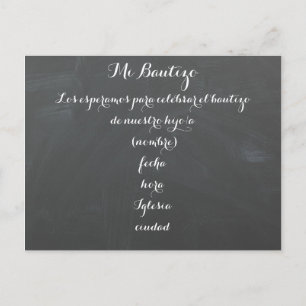 Mi Bautizo convite postal