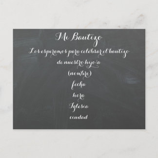 Mi Bautizo convite postal