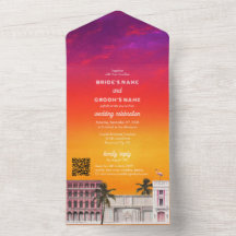 Miami Beach Rainbow Row Charleston Palm Wedding