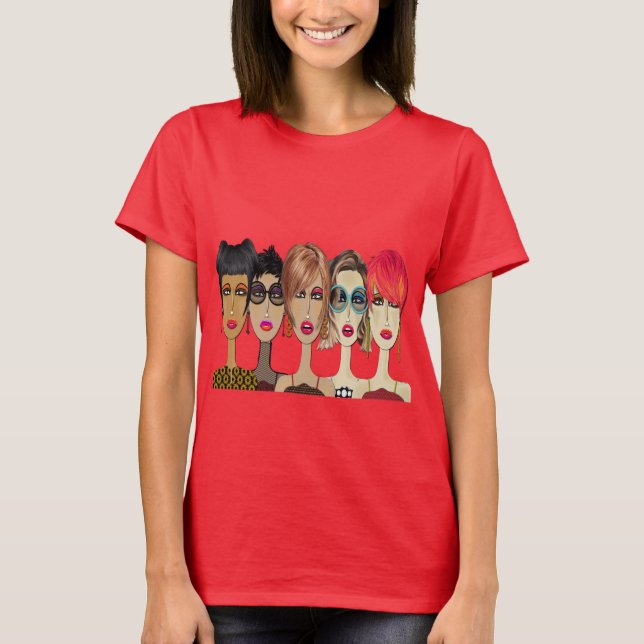 Miami Chic – Bold Fashionista Pop Art T-Shirt (Frente)