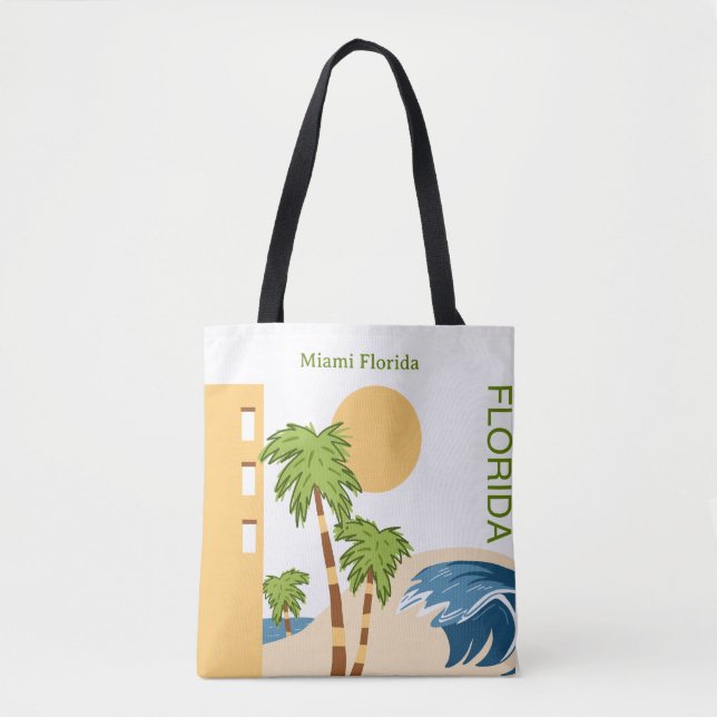 Miami Flórida Personalizada Tote Bag (Frente)