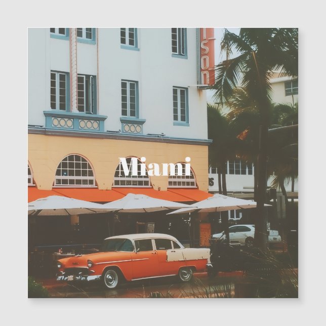 Miami Ocean Drive  Lembrança de Viagem (Frente)