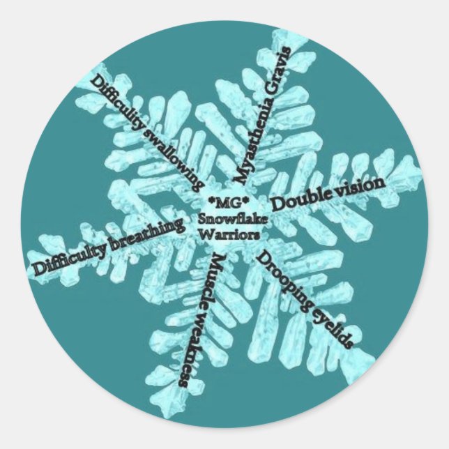 Miastenia Gravis Sensibilização Autocolantes (Frente)
