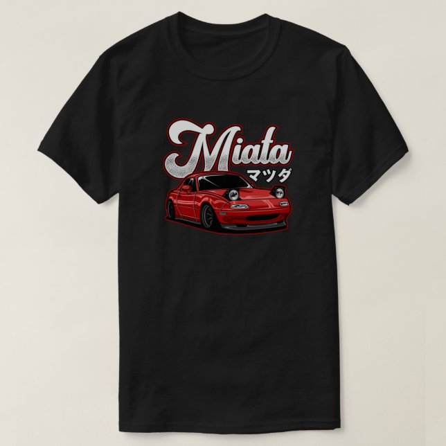 Miata MX-5 NA Red TShirt Essential T-Shirt (Frente do Design)
