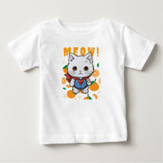 "MIAU!" Camiseta de Gato Super-Herói Adorável para