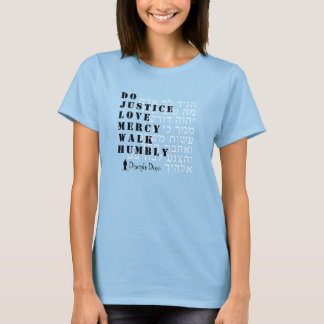 Micah 6:8 t-shirt feminina hebraica