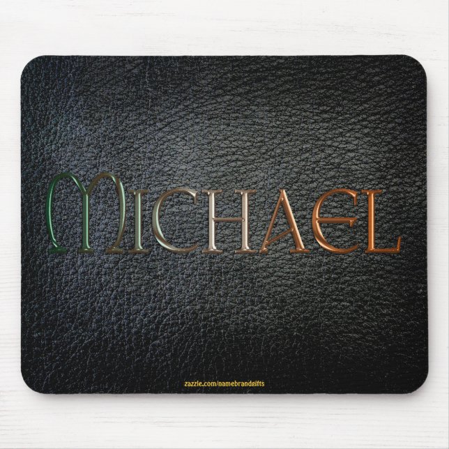 MICHAEL - Mousepad personalizado do olhar do couro (Frente)