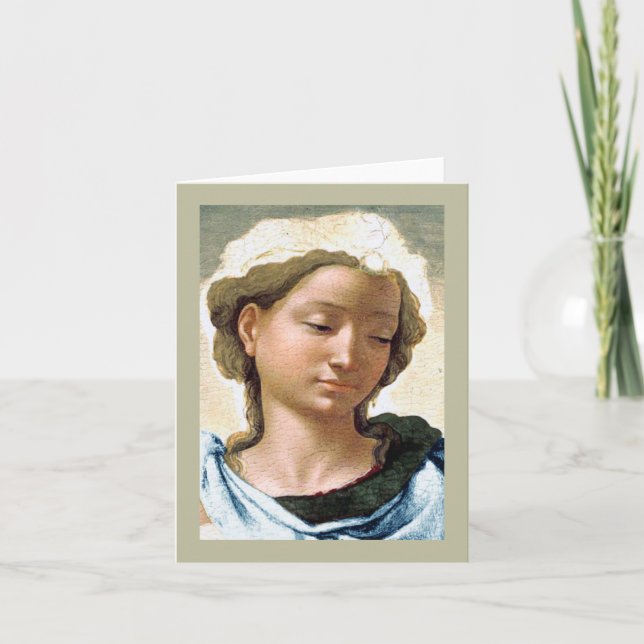 Michelangelo Madonna e Cartão de Natal para Crianç (Frente)
