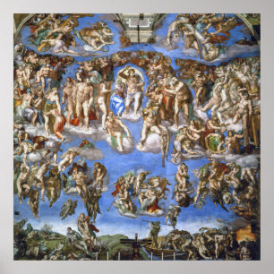 Michelangelo O Juízo Final Impressão de Arte Fina