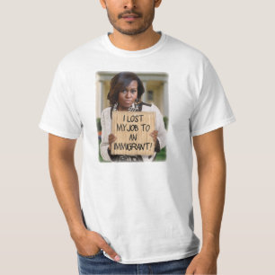 Michelle Obama - Perdido emprego em camiseta imigr