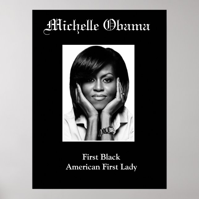MICHELLE OBAMA PRIMEIRO poster (Frente)