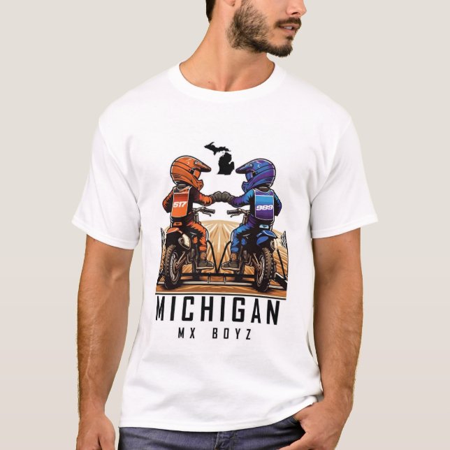 Michigan Mx Boyz Mens T-Shirt (Frente)