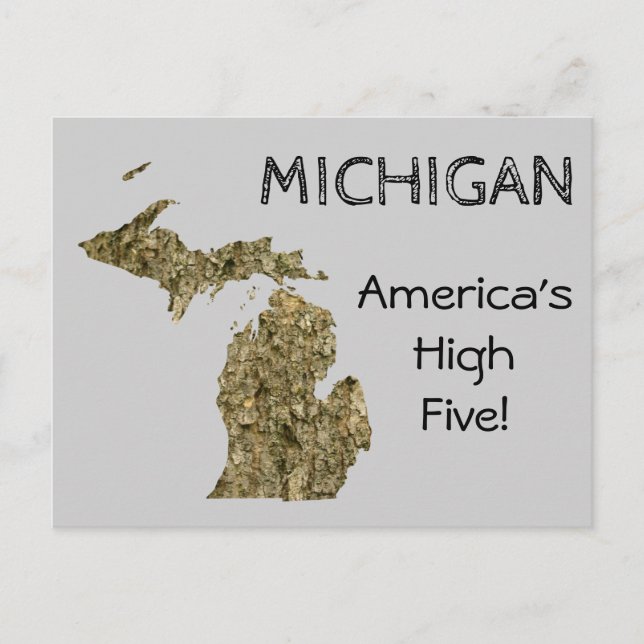 Michigan - O Alto Cinco Cartão Postal da América (Frente)