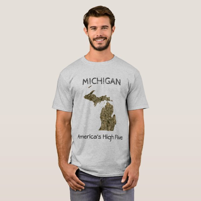 Michigan - O Alto Cinco T-Shirt da América (Frente Completa)