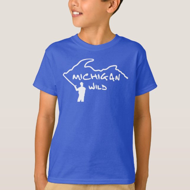 Michigan Wild Logo Kids T-Shirt (Frente)