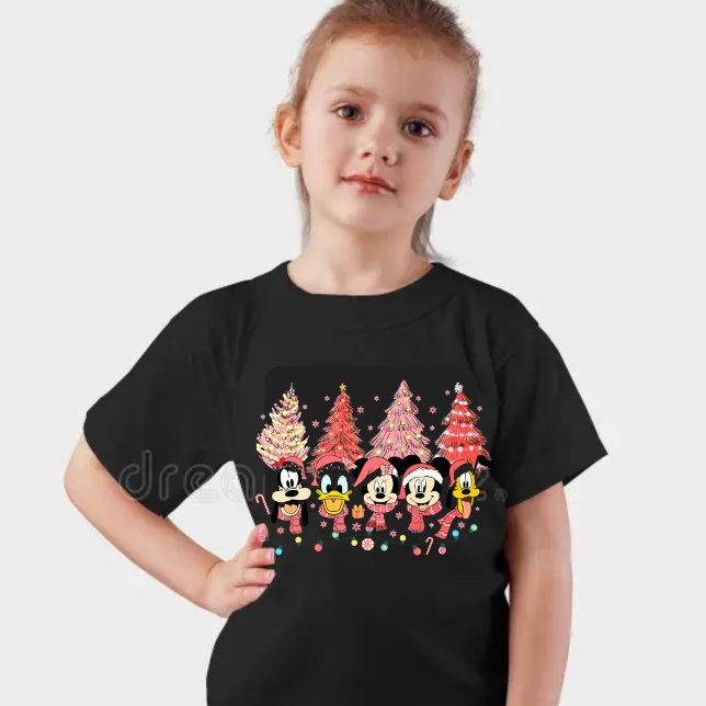 Mickey Mouse Christmas Tree DTF T-Shirt (Criador carregado)