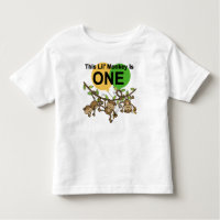 Micos-macacos primeiro aniversario camisas e prese