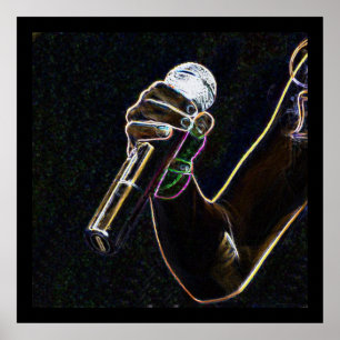micro poster da canção do cantor da música do