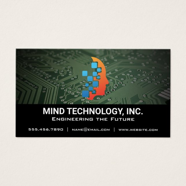 Microchip técnico | Logotipo da mente (Frente)