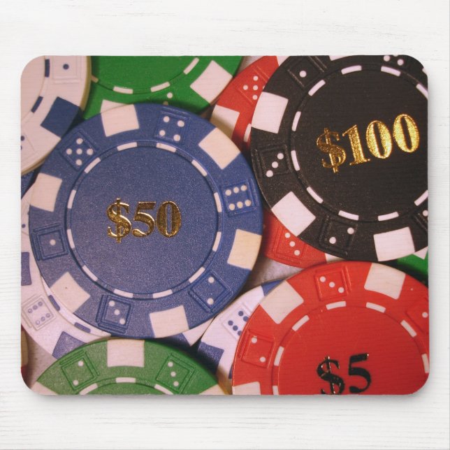 Microplaquetas de póquer Mousepad (Frente)