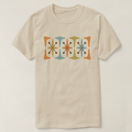 Mid Century Modern Cosmic Starburst Design T-Shirt