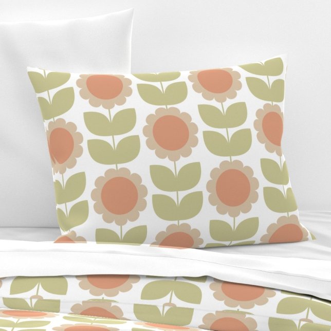 Mid-Century Pastel Pink Retro Floral Pattern (Criador carregado)