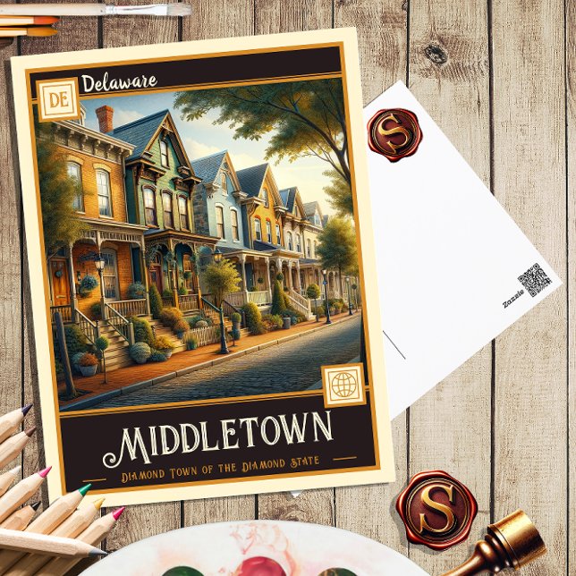 Middletown, Delaware | Cartão postal Vintage (Criador carregado)