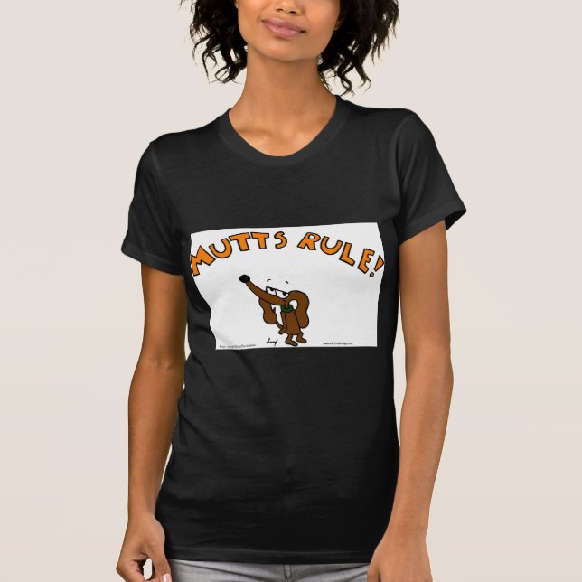 Midge MUTTS RULE Mulher Petite T-Shirt (Frente)