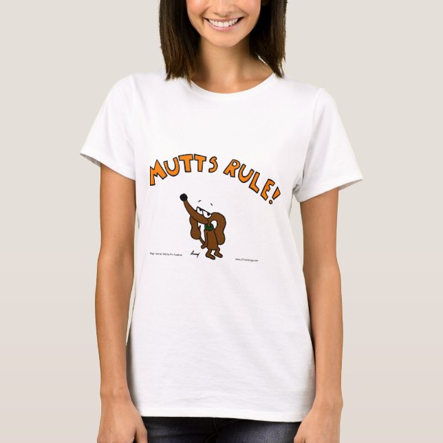 Midge MUTTS RULE Mulheres Bebê Boneca T-Shirt (Frente)